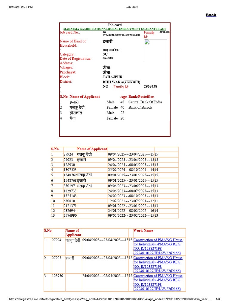 Job Card | PDF