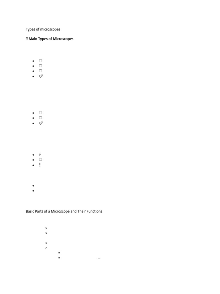 Types and Functions of Microscopes | PDF | Vertebra | Skin