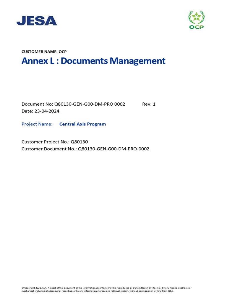 Document Management Procedures for OCP | PDF | Specification (Technical ...