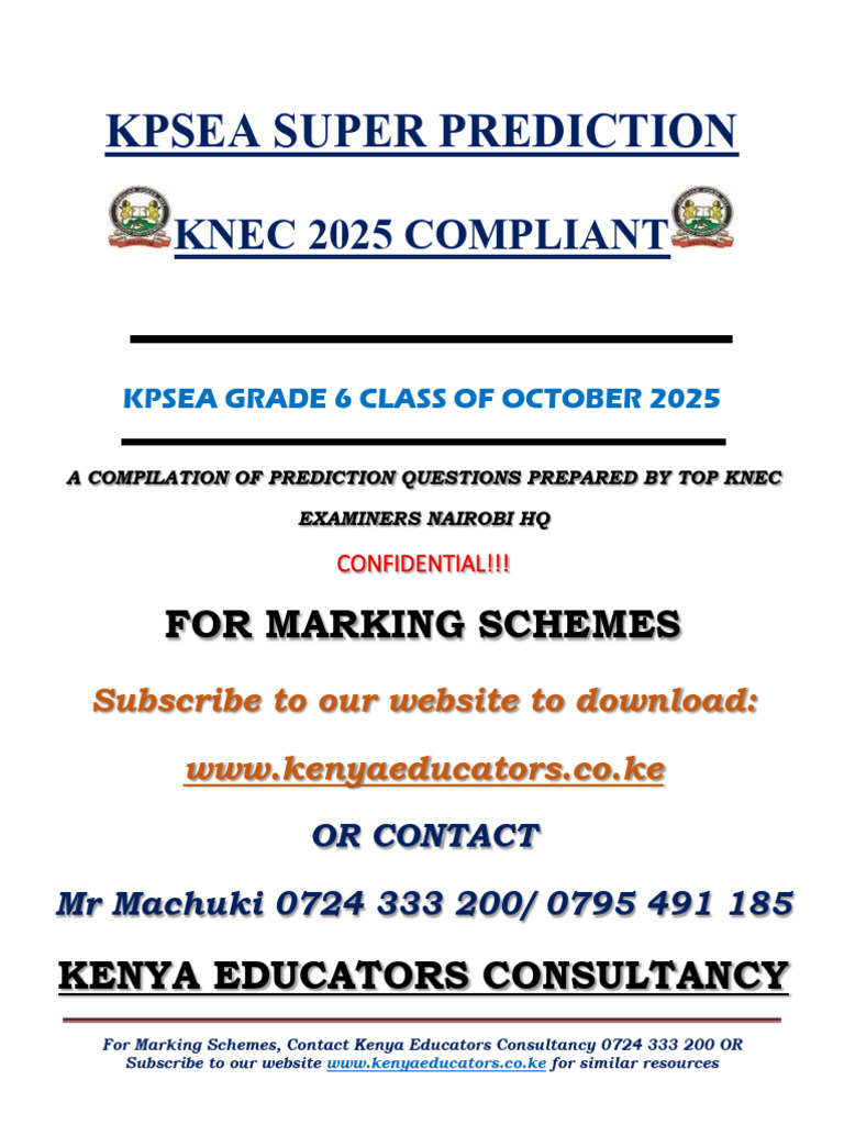 KPSEA 2025 Prediction Questions Guide | PDF