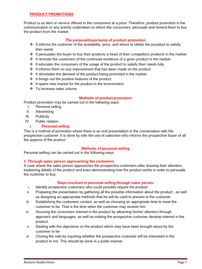 Effective Product Promotion Strategies | PDF | Sales | Marketing