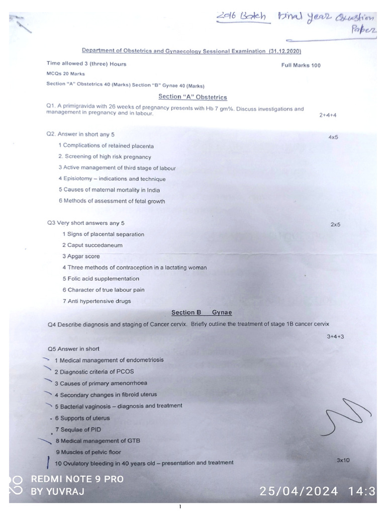 2016 Final Year Paper | PDF