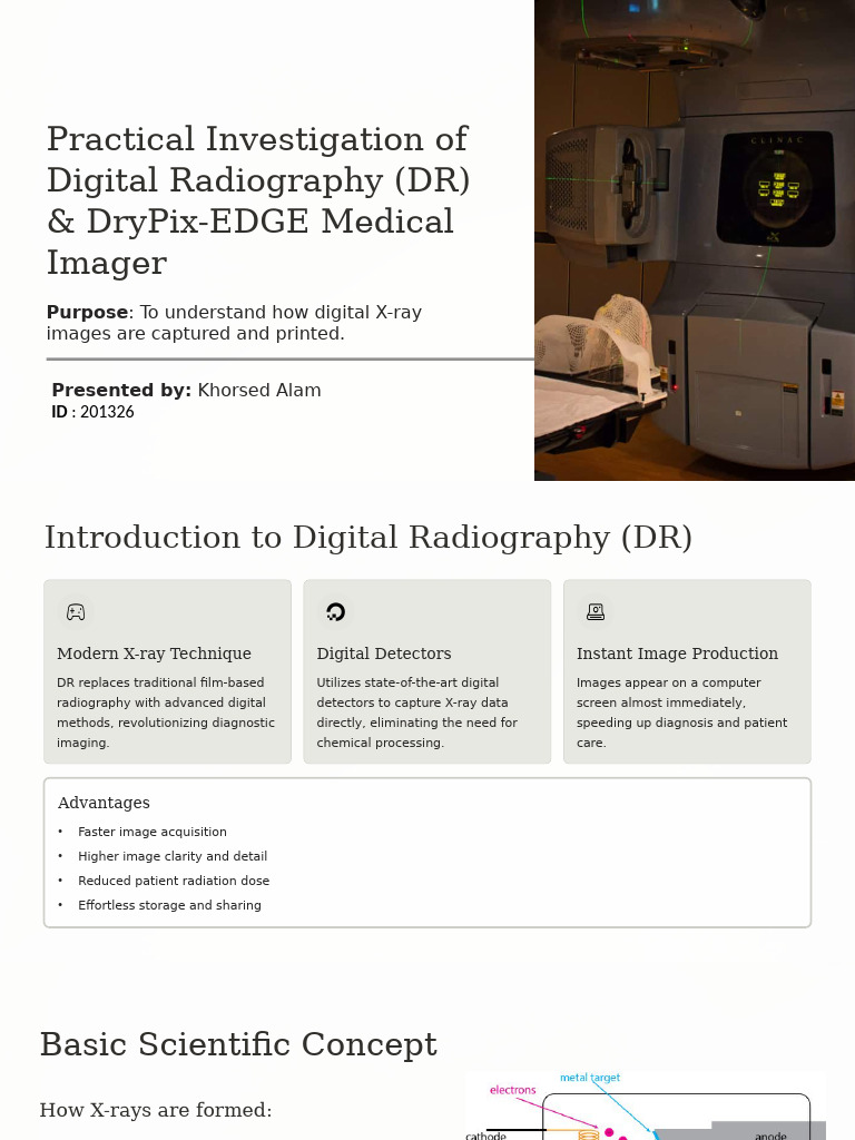 Final Practical Investigation of Digital Radiography DR and DryPix EDGE ...