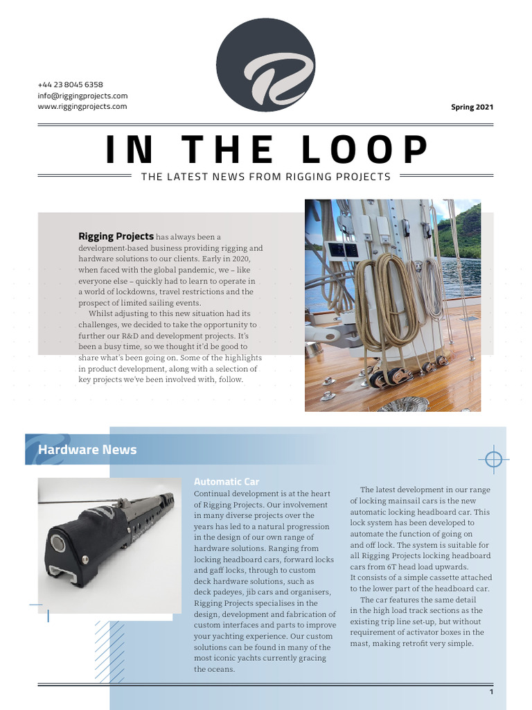 Rigging Projects Newsletter Spring-2021 | PDF | Rigging | Watercraft