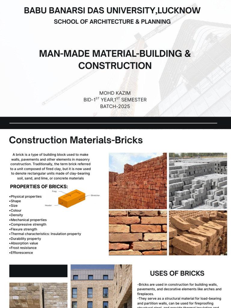 Essential Building Materials Overview | PDF | Concrete | Cement
