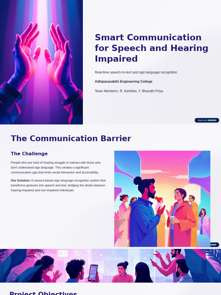 Smart Communication For Speech and Hearing Impaired | PDF