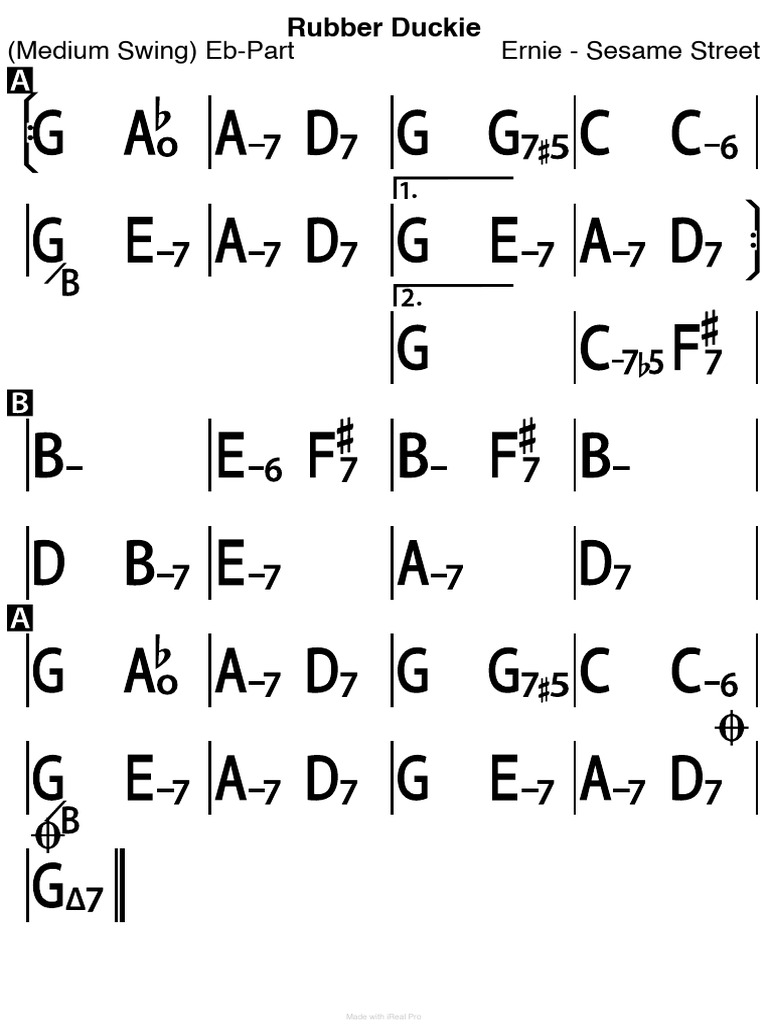 Rubber Duckie - Eb Instruments | PDF