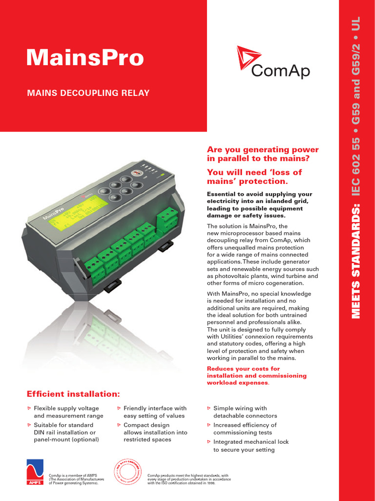 MainsPro: Advanced Loss of Mains Relay | PDF | Mains Electricity ...