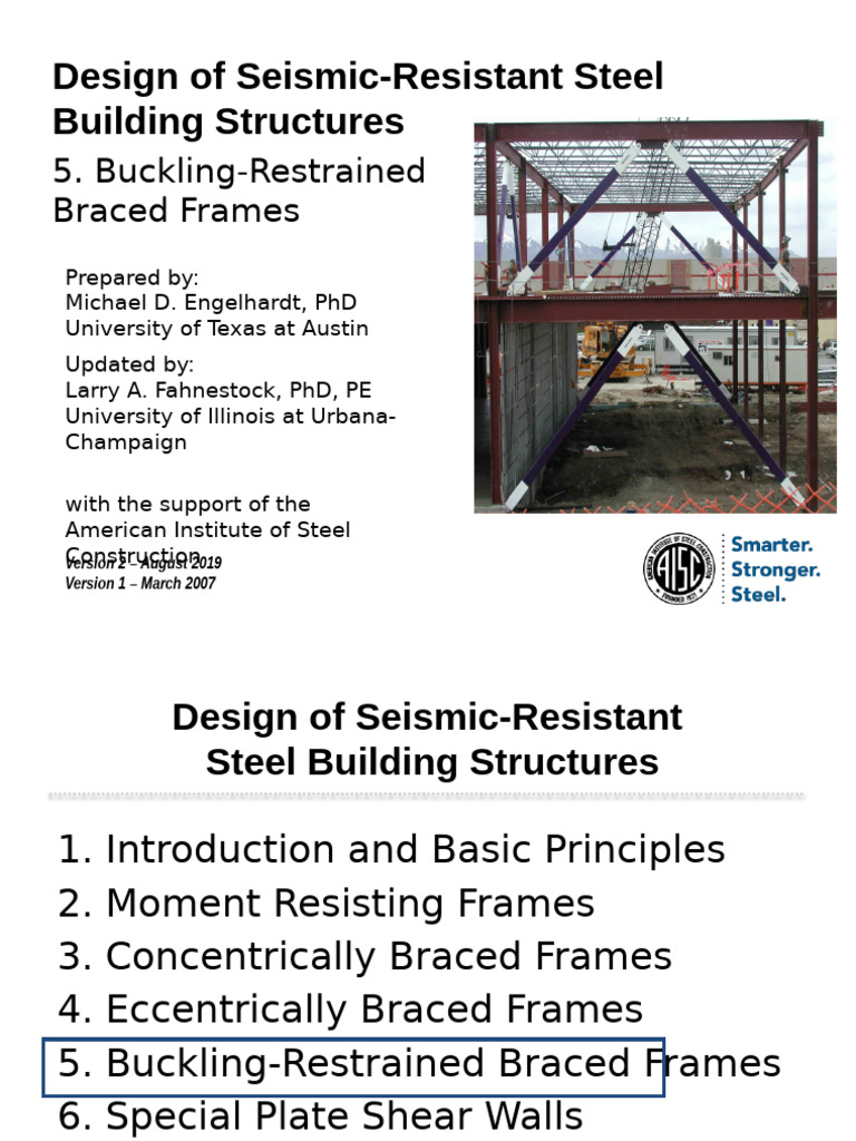 AISC Seismic Design-Module5-Buckling Restrained Braced Frames-V2 | PDF ...