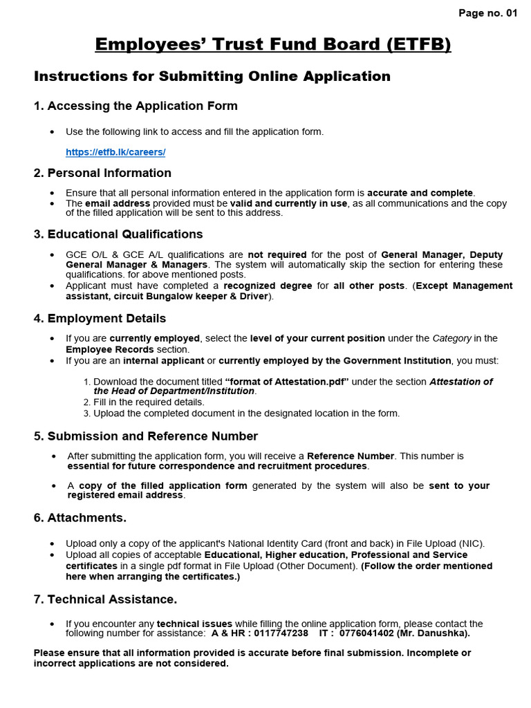 ETFB Online Application Instructionsnew | PDF