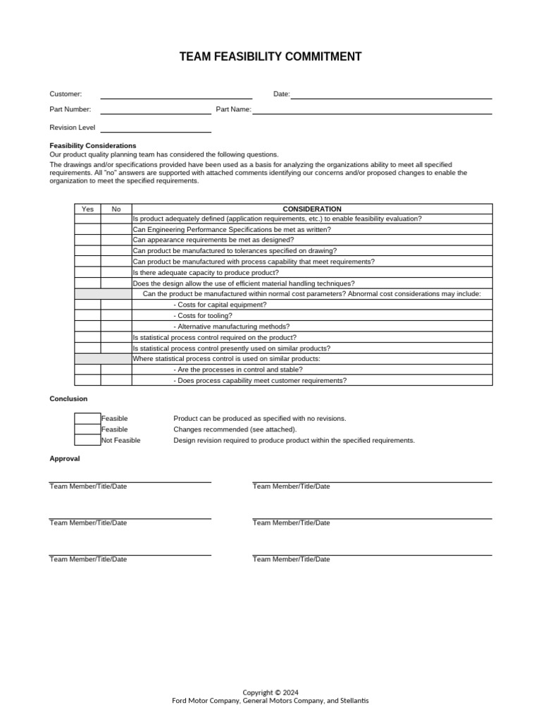 Product Feasibility Assessment Checklist | PDF | Feasibility Study ...