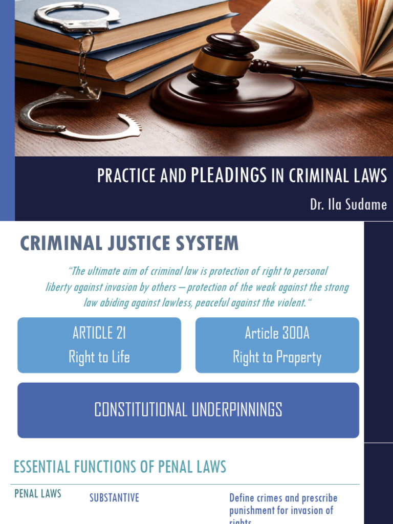 Criminal Law Practice and Principles | PDF | Burden Of Proof (Law ...