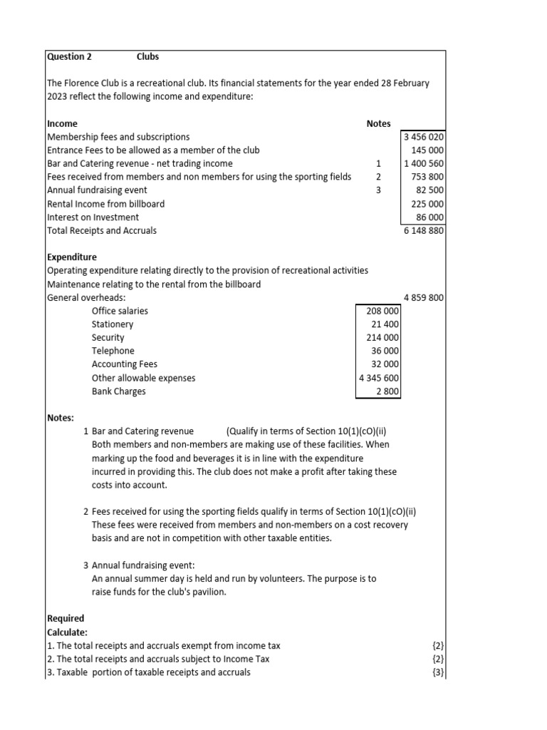 24739529 clubs | PDF | Expense | Revenue