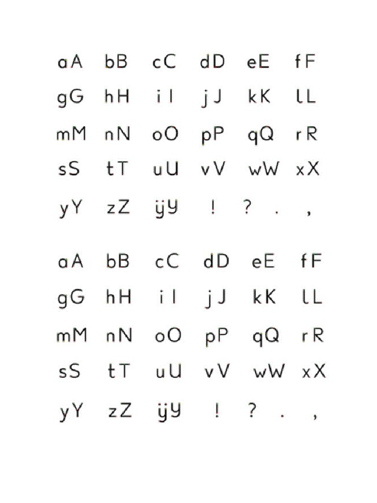 Alfabet Hoofd en Klein Letter | PDF