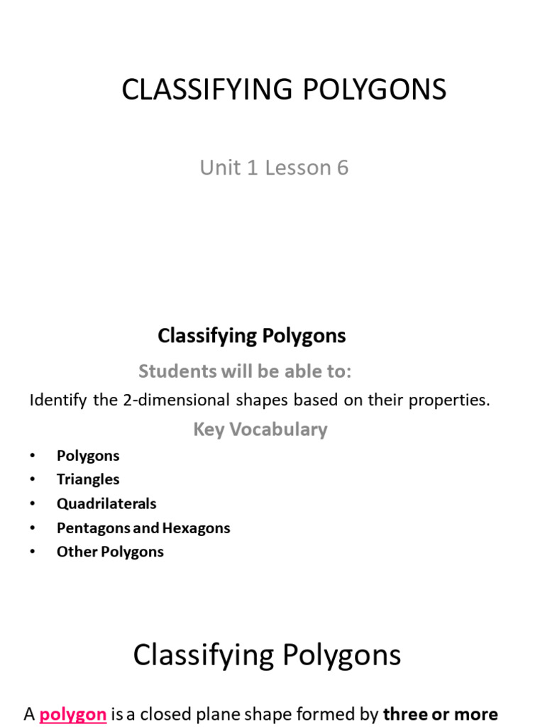 Understanding Polygon Classification | PDF | Triangle | Rectangle