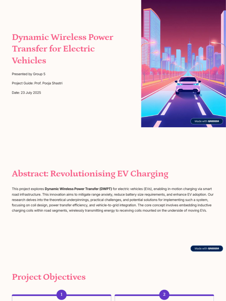 Dynamic Wireless EV Charging Solutions | PDF | Electric Vehicle | Inductor