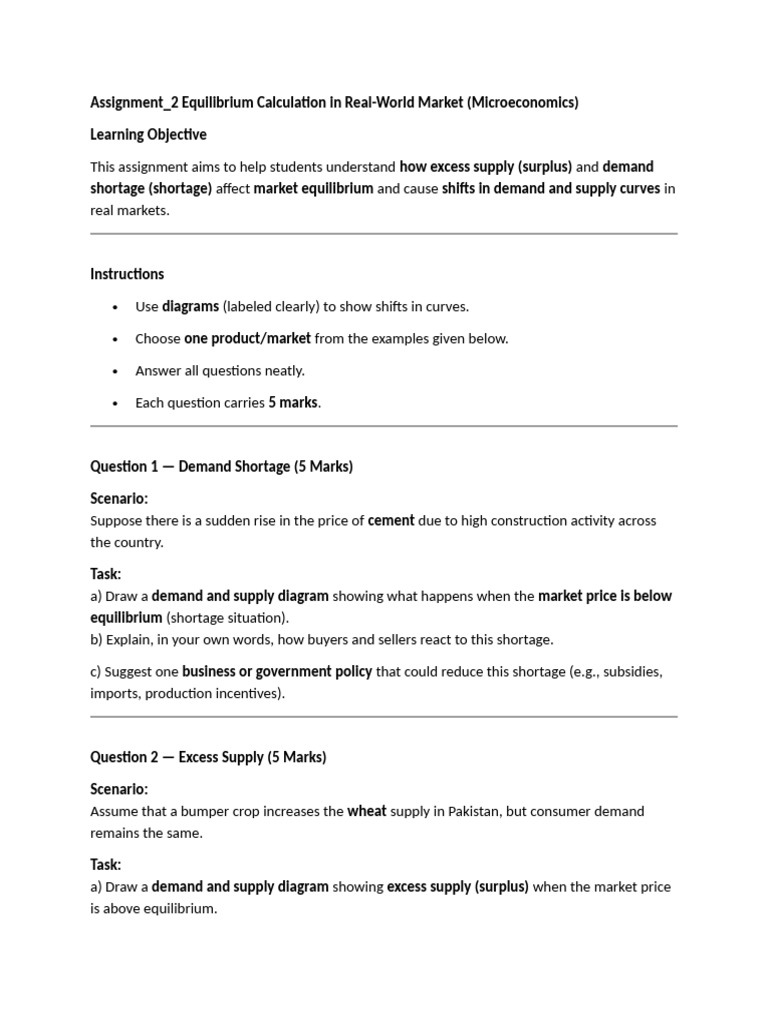 Assignment 2 (Microeconomics) | PDF