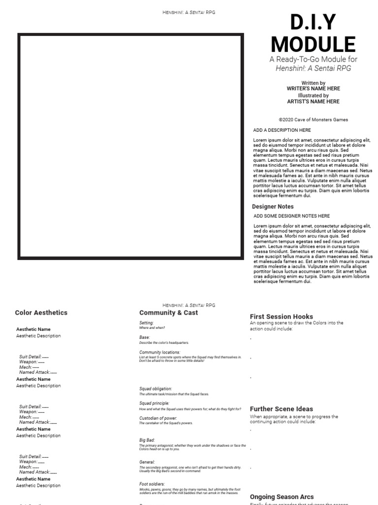 Henshin! RPG Ready-to-Use Module | PDF