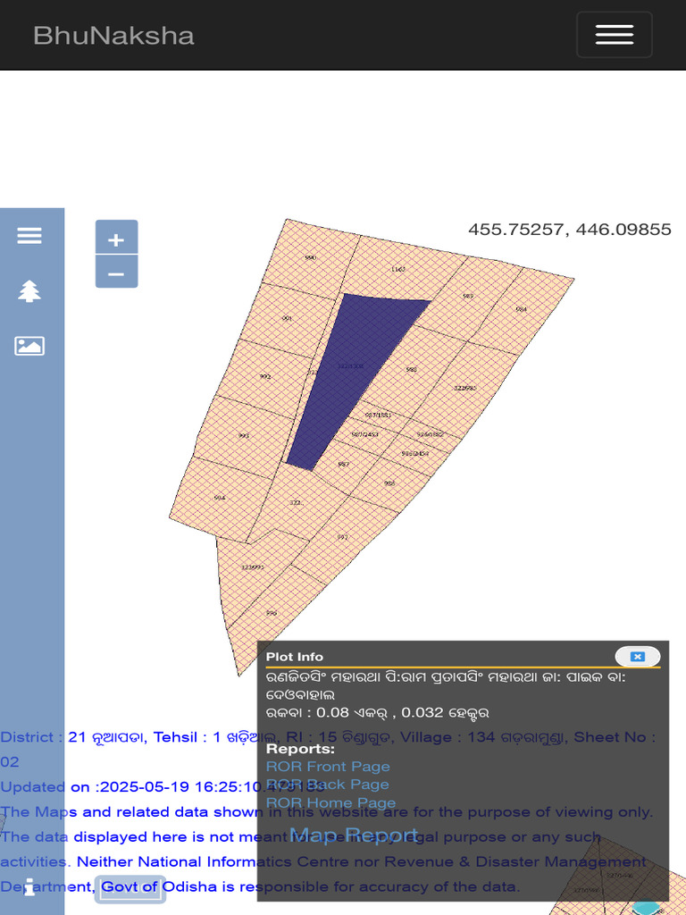 Odisha Land Map and Data Overview | PDF