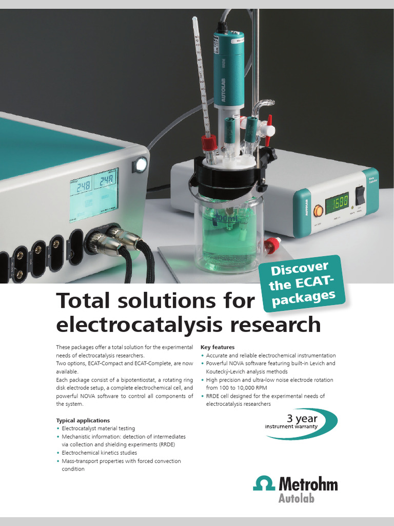 Electrocatalysis Research Solutions Packages | PDF | Electrochemistry ...
