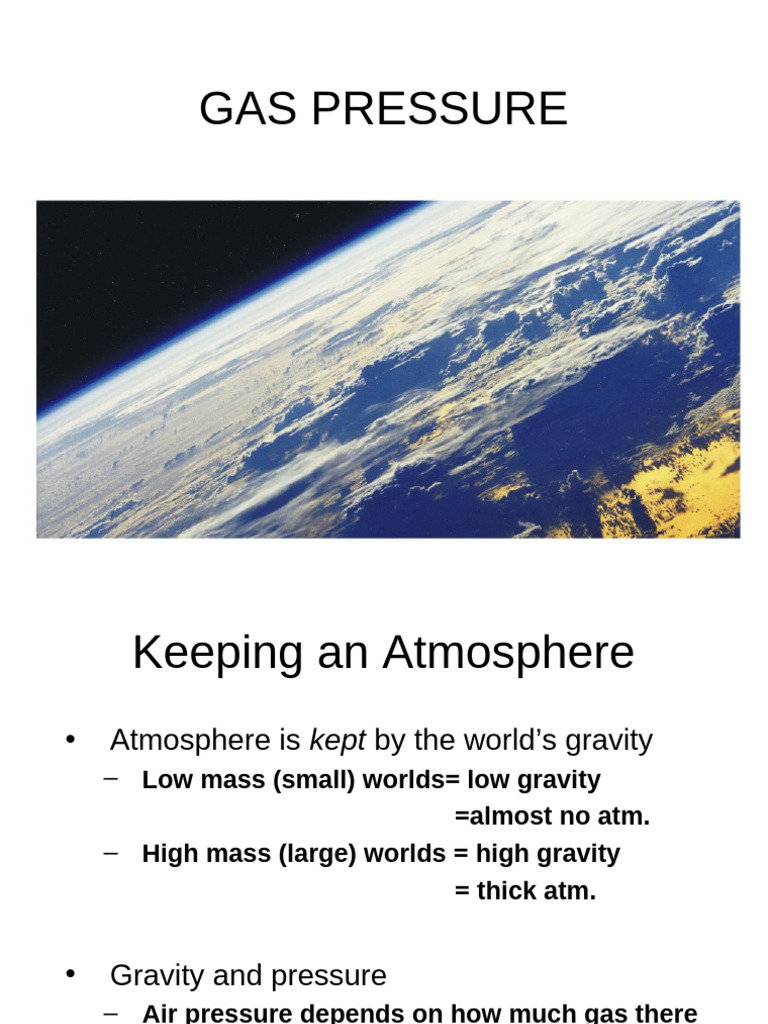 Understanding Gas Pressure and Atmosphere | PDF | Gases | Atmospheric ...