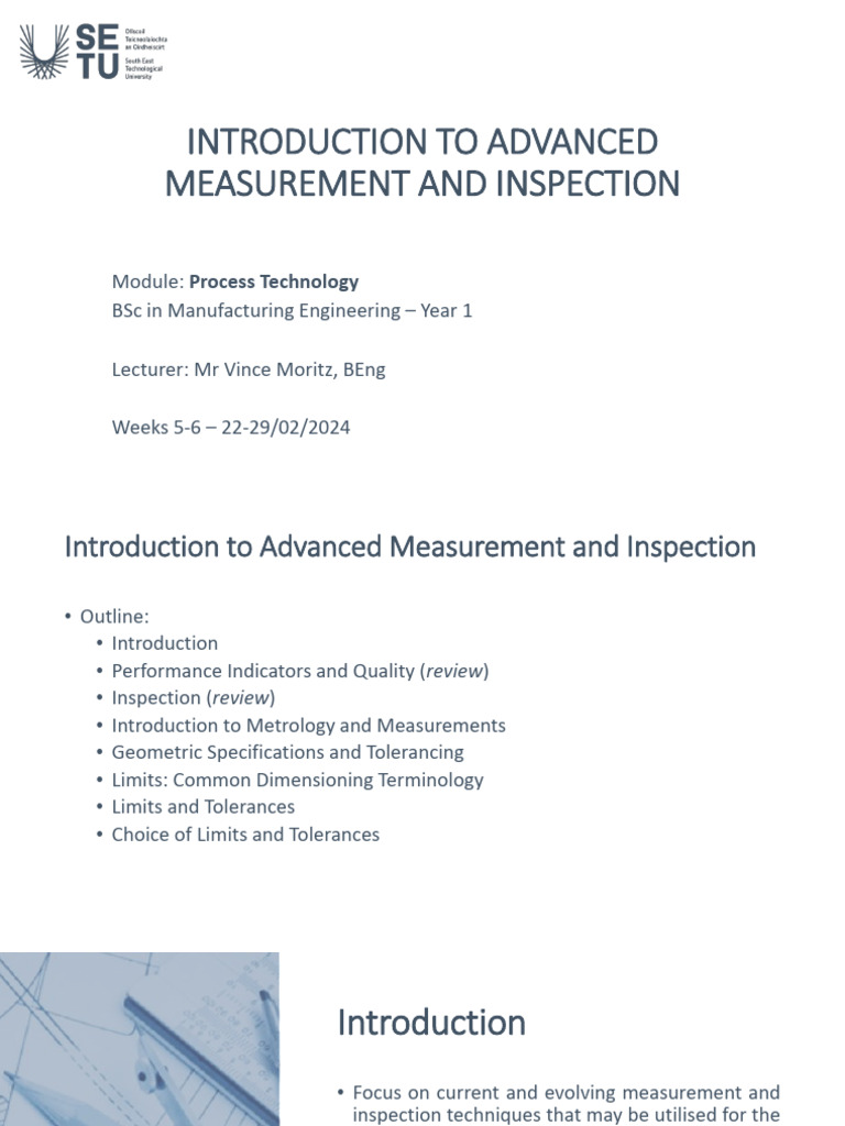 Advanced Measurement Techniques in Manufacturing | PDF | Metrology ...