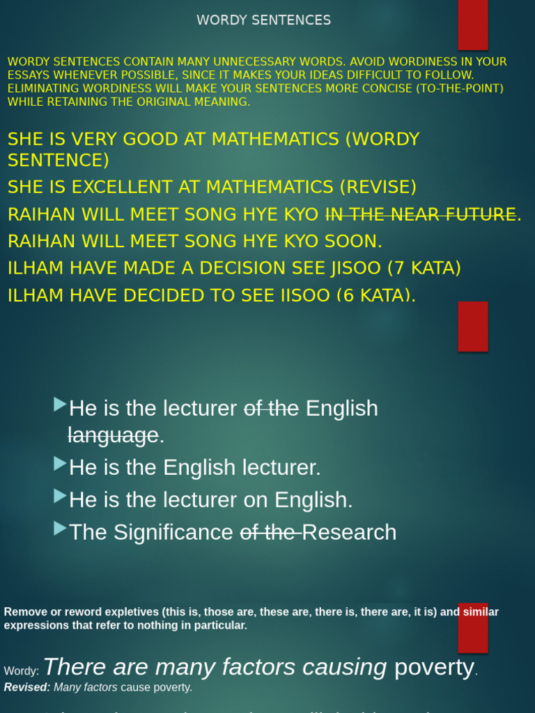 Eliminating Wordiness in Writing | PDF | Linguistics | Cognition