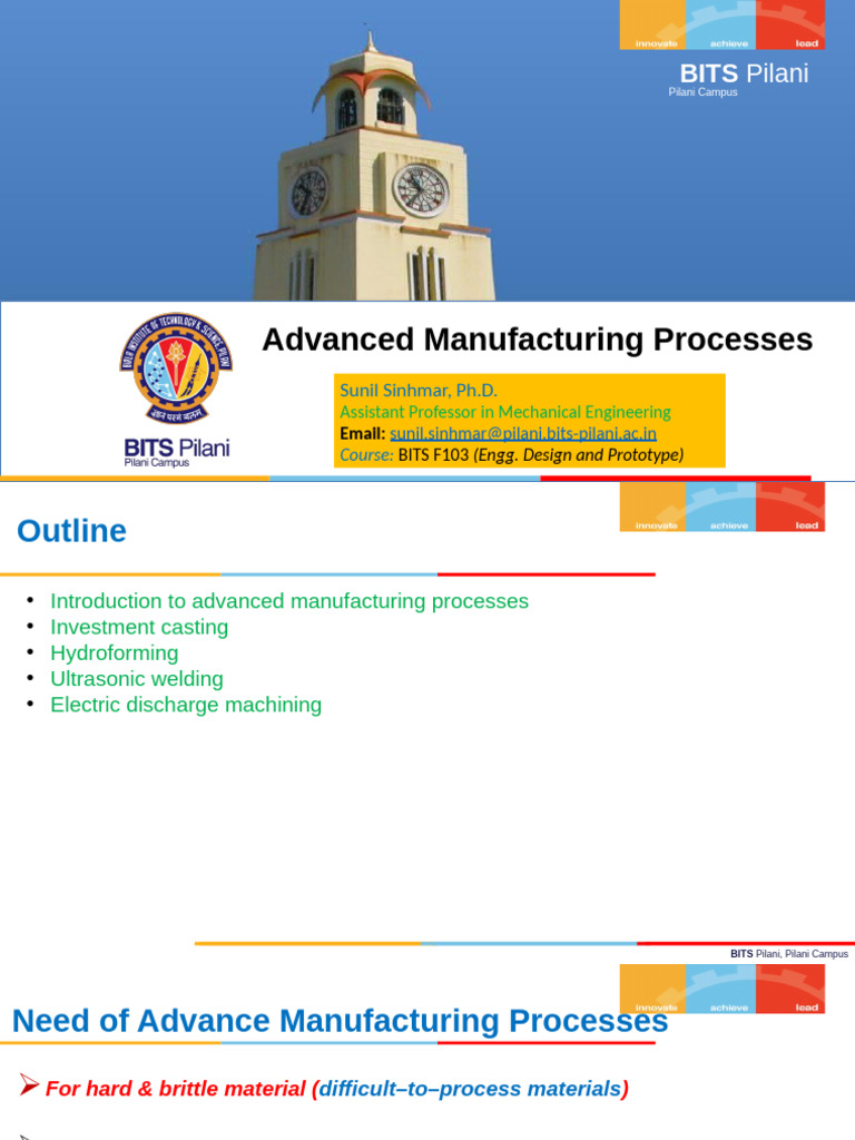 Advanced Manufacturing Processes Overview | PDF | Machining | Metals