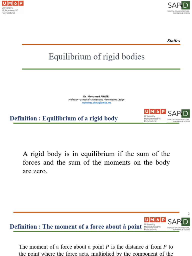 Rigid Body Equilibrium Explained | PDF | Force | Beam (Structure)