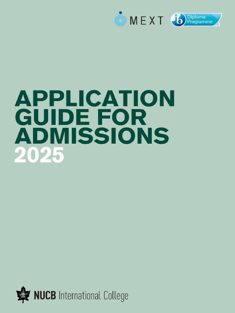 JP - 2025 NIC Application Guide For Admissions | PDF