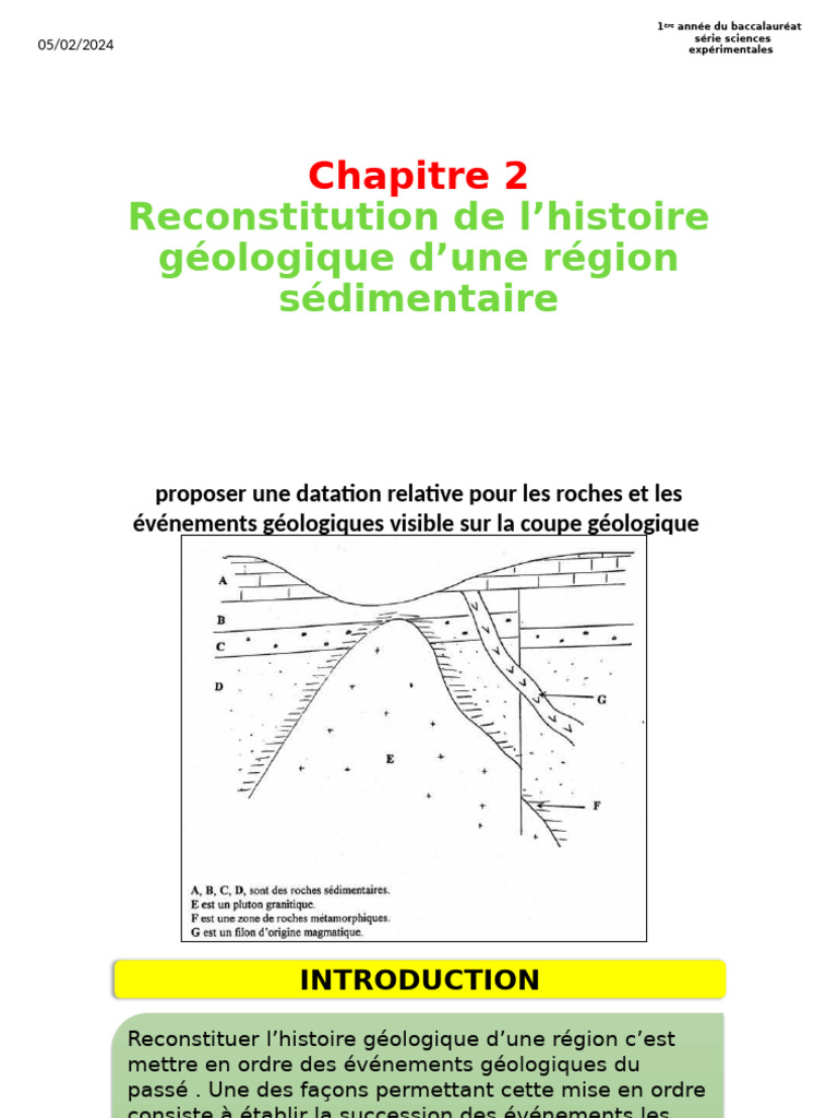 Histoire géologique et datation relative | PDF | Géologie | Stratigraphie