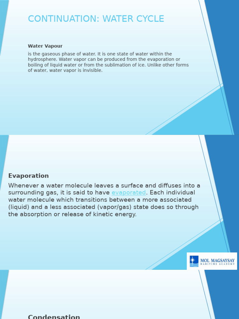 Understanding the Water Cycle Processes | PDF | Fog | Water Vapor