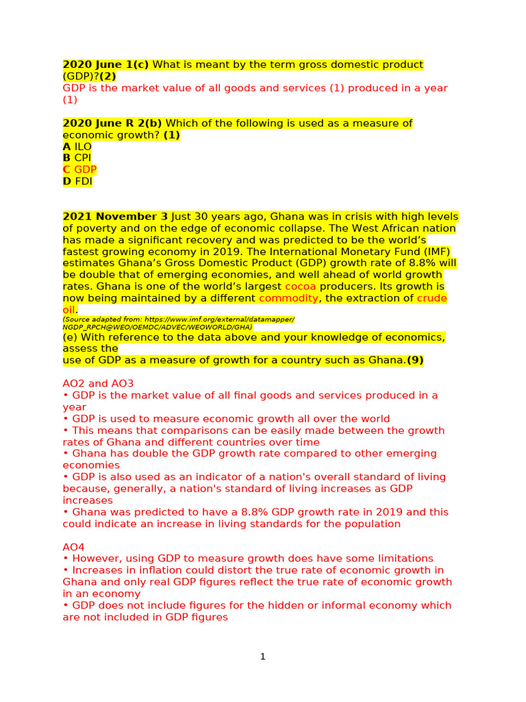 Understanding GDP and Economic Growth | PDF | Inflation | Recession