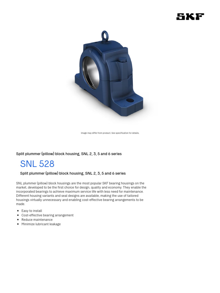 SKF SNL 528 Split Pillow Block Housing | PDF | License