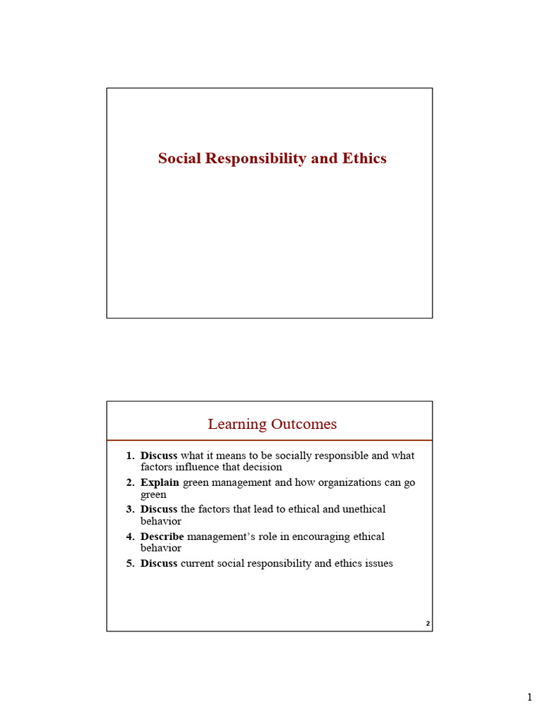 Social Responsibility and Ethical Management | PDF | Profit (Economics ...