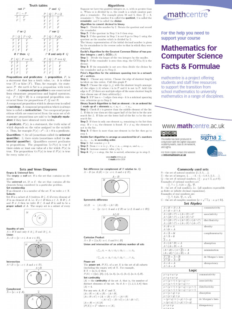 Maths For Computer Sci FF For Web | PDF | Science | Mathematics