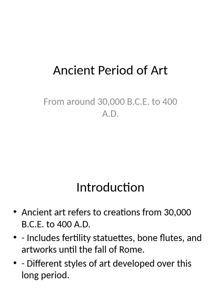 Overview of Ancient Art Styles | PDF