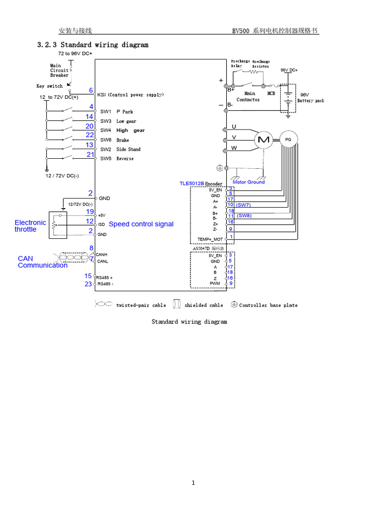 EV500 Motor Controller Wiring Guide | PDF | Electronic Engineering ...