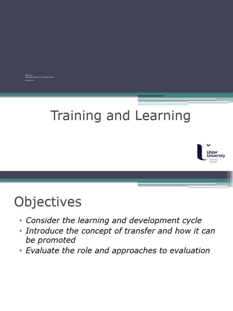 Managing Learning and Development Effectively | PDF | Evaluation | Learning