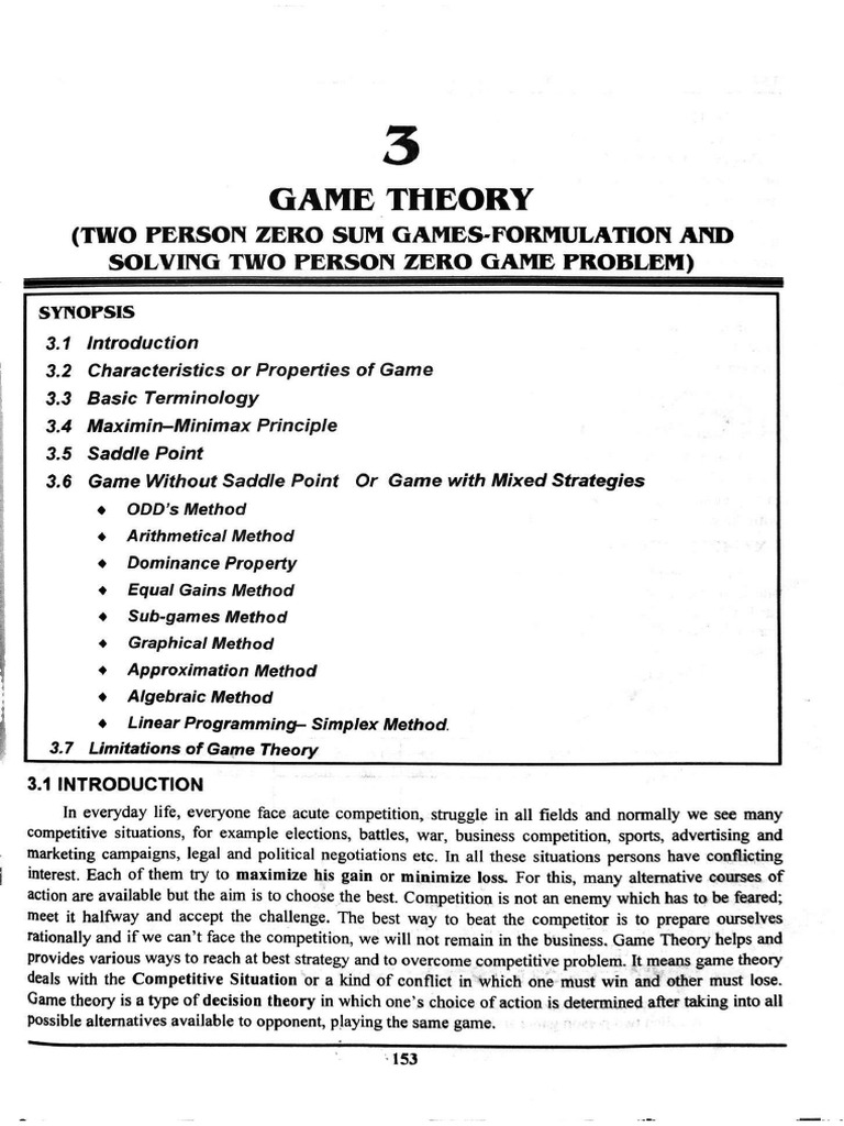 Game Theory | PDF