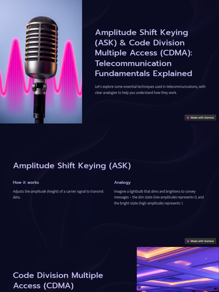 Amplitude Shift Keying ASK and Code Division Multiple Access CDMA ...