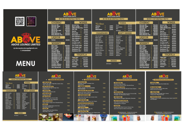 Above Drinks Menu 2 | PDF