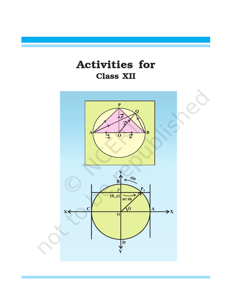 Math Activities for Class XII Students | PDF | Logarithm | Angle