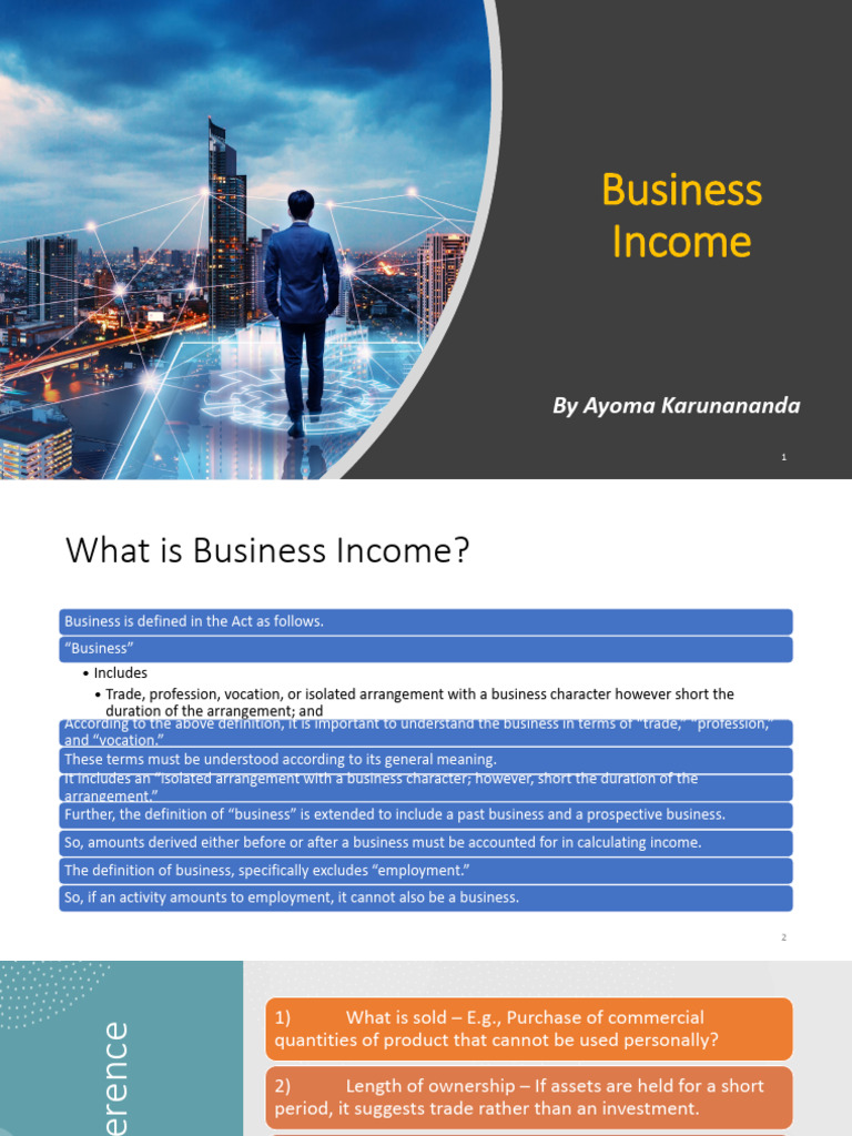 Understanding Business Income and Deductions | PDF | Expense | Tax ...