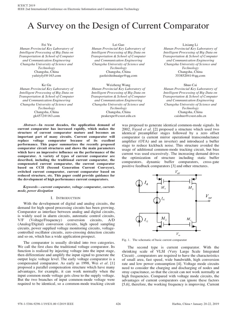 Current Comparator Design Overview | PDF | Amplifier | Electronic Circuits