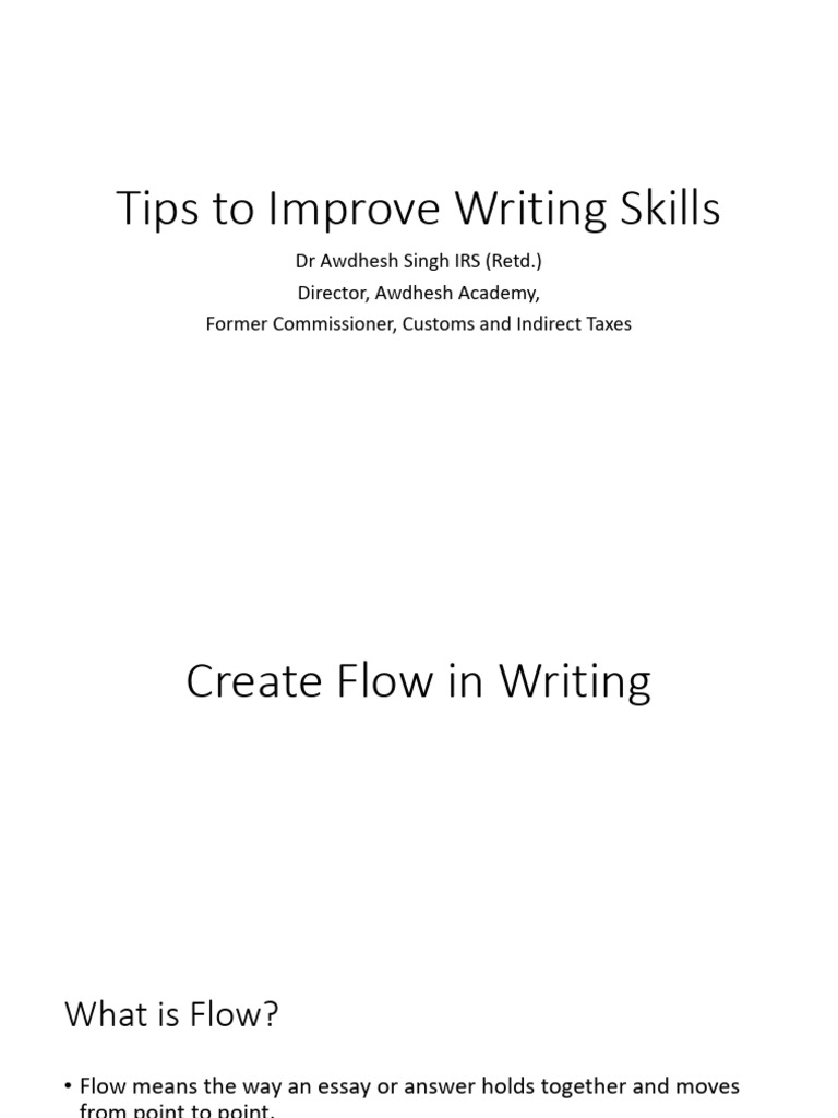Tips To Improve Writing Skills | PDF | Grammatical Gender | Essays