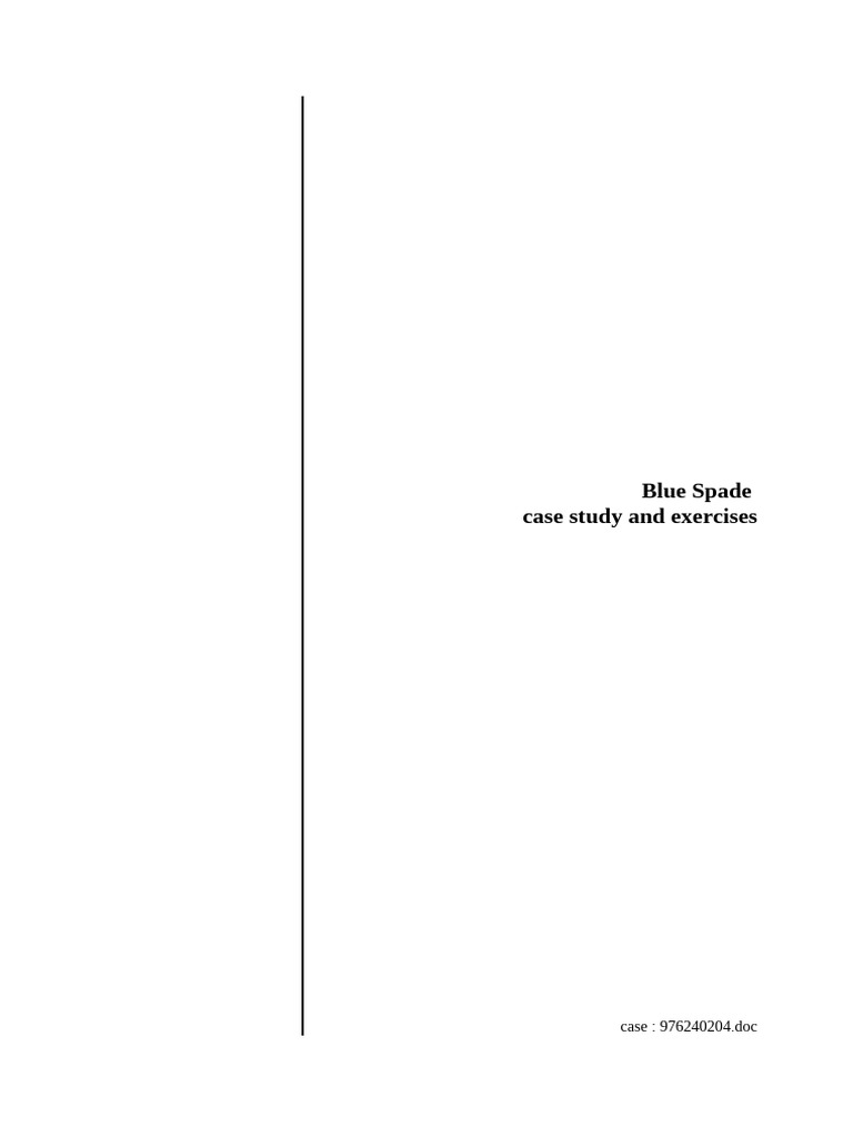C1 - Blue Spade Case Study_Case v11 | PDF | Use Case | Unified Modeling ...