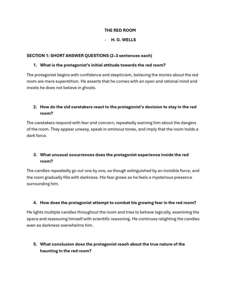 Understanding Fear in H.G. Wells' 
