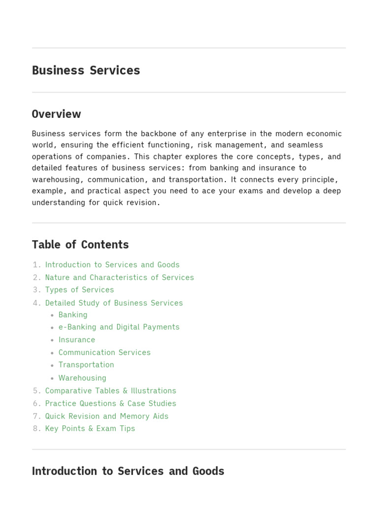Understanding Business Services Essentials | PDF | Insurance ...
