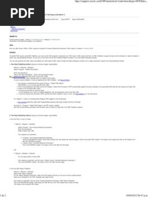 How to Generate XML Output (Excel, HTML, PDF) for FSG Reports